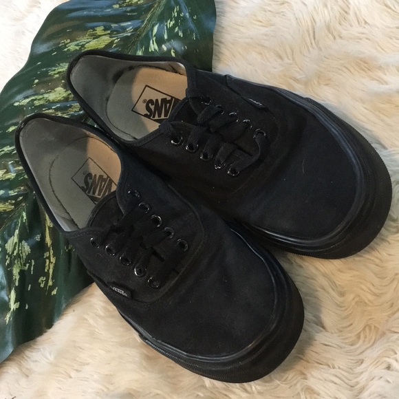 Vans Shoes - Solid black VANS sneakers, size 10.5 womans